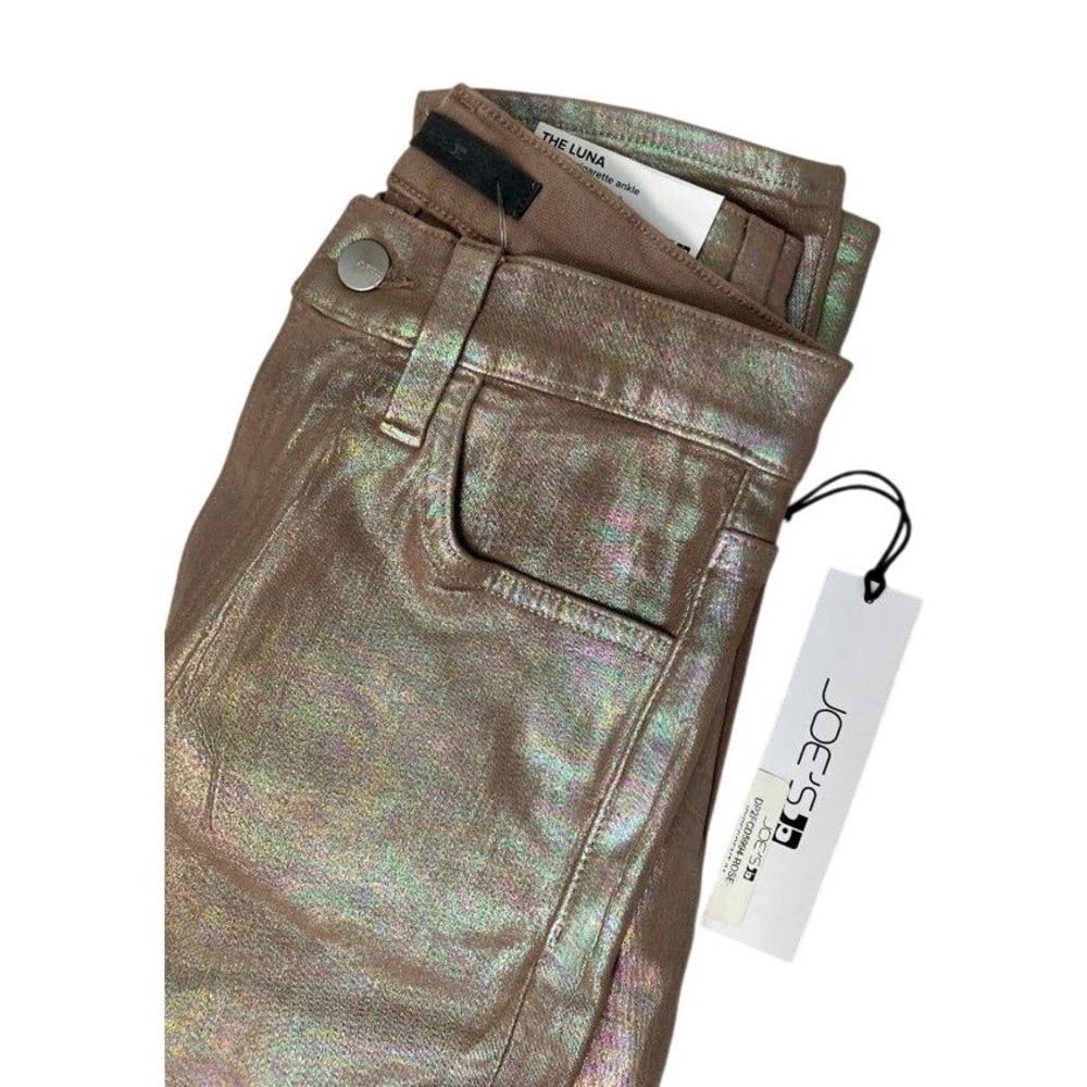 Joe's Jeans The Luna Cigarette‎ Ankle Women S Rose Gold NWT Metallic Rose